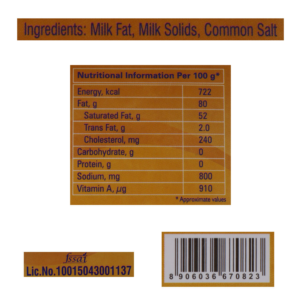 Nandini Table Butter Salted (Carton) 500 g Combo