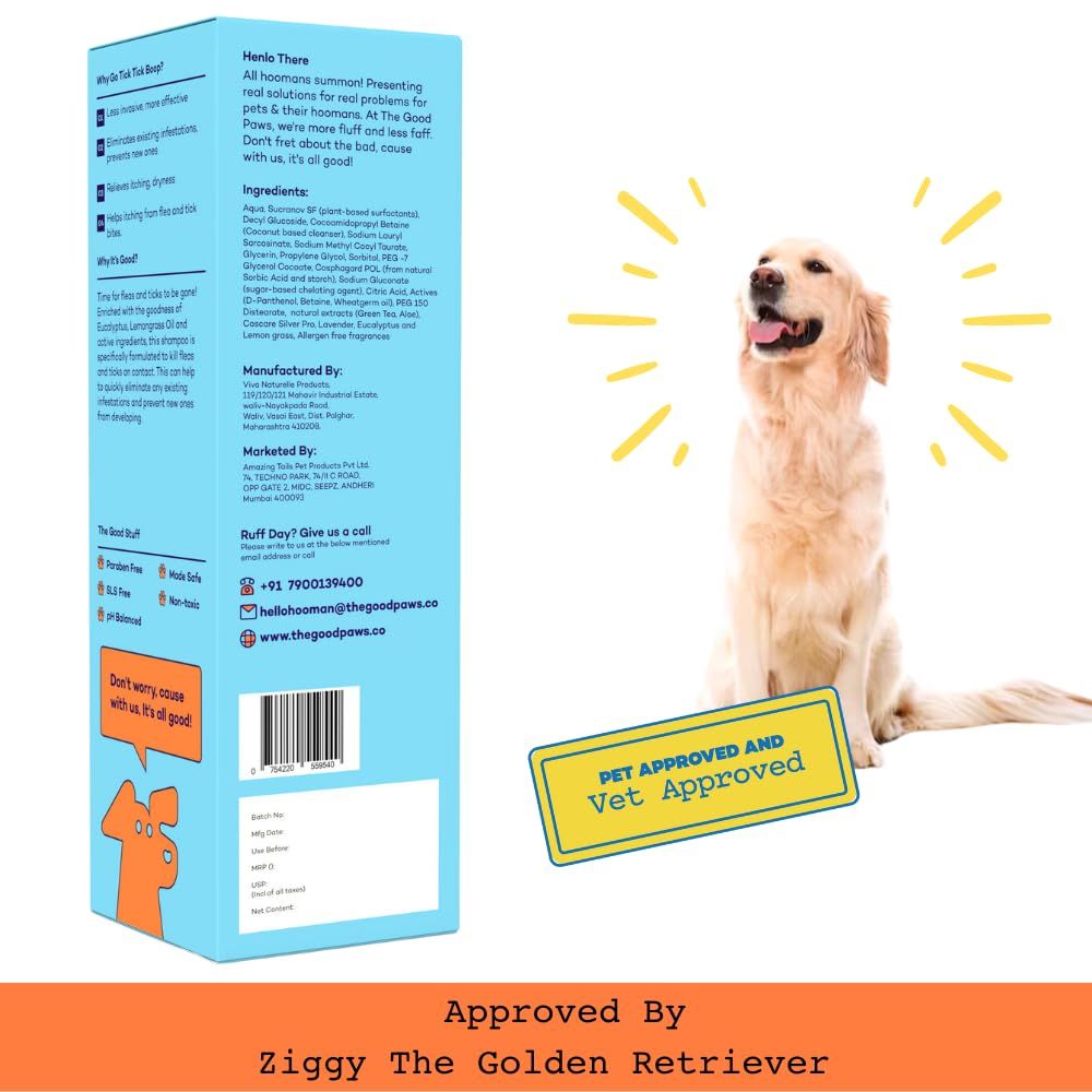 The Good Paws Tick Tick Boop Flea And Tick Shampoo