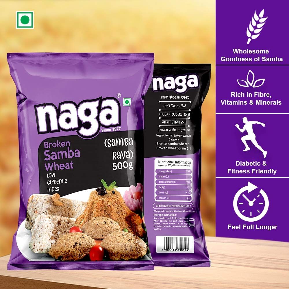 Naga Samba Rava 500 g Combo