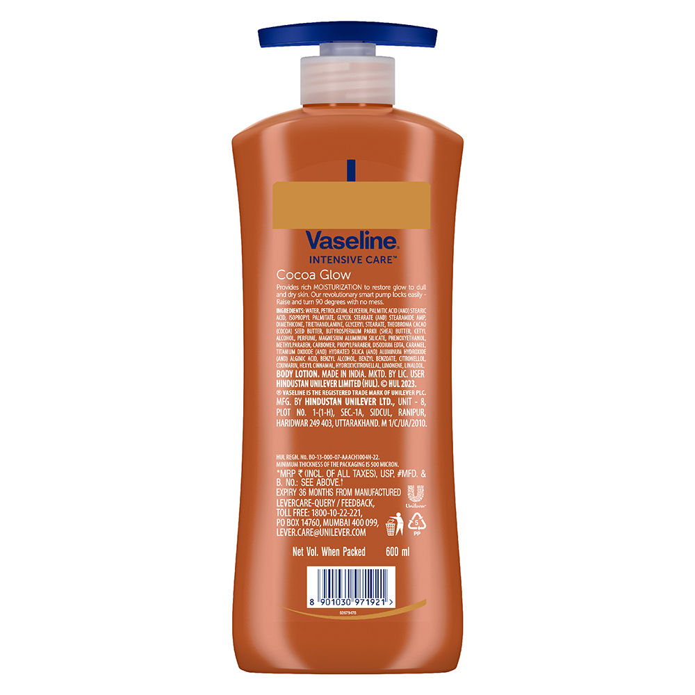 Vaseline Cocoa Glow Serum In Lotion, 100% Pure Cocoa & Shea Butter for Glowing & Soft Skin