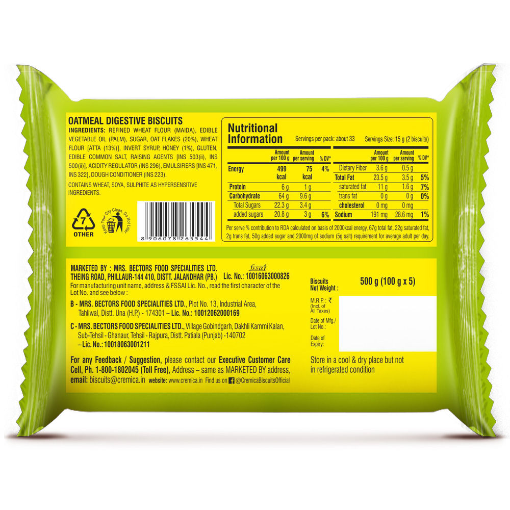 Cremica Oatmeal Digestive