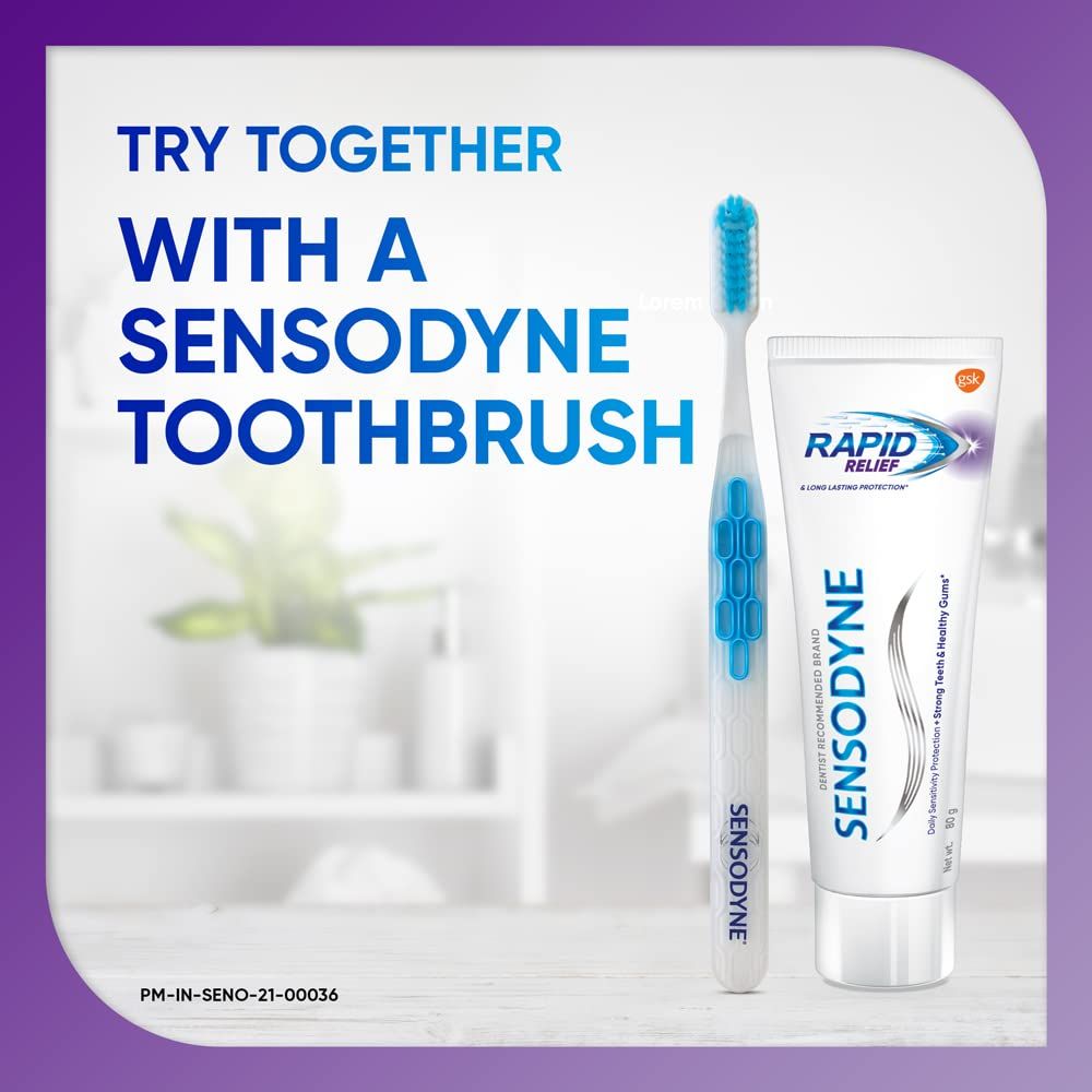 Sensodyne Toothpaste Rapid Relief Combo pack,Sensitive tooth paste to help beat sensitivity fast