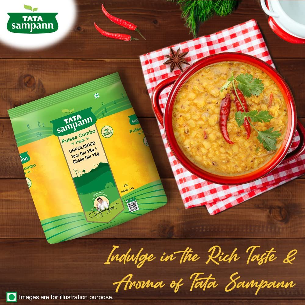 Tata Sampann Combi Pack Toor Dal and Chana Dal