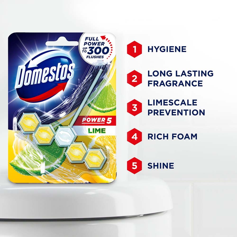 Domestos Lime Scent Toilet Rim Block