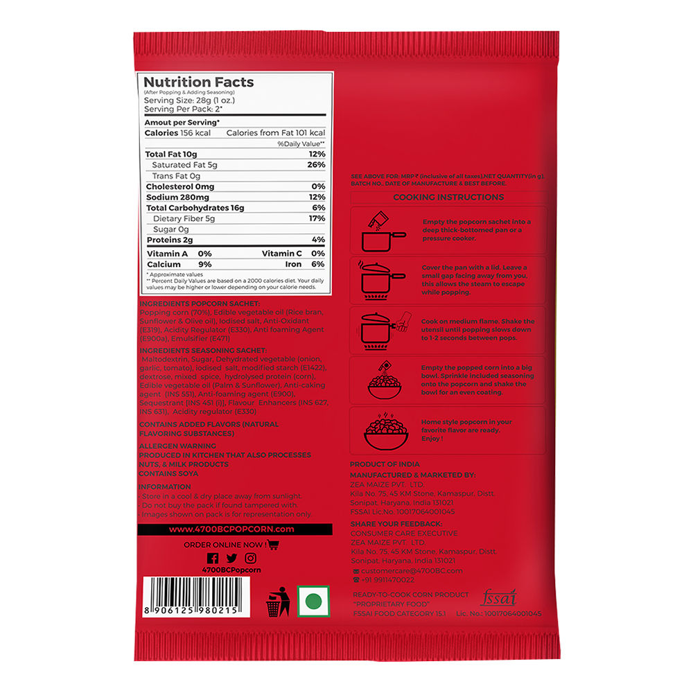 4700BC Instant Popcorn Barbeque 60 g Combo