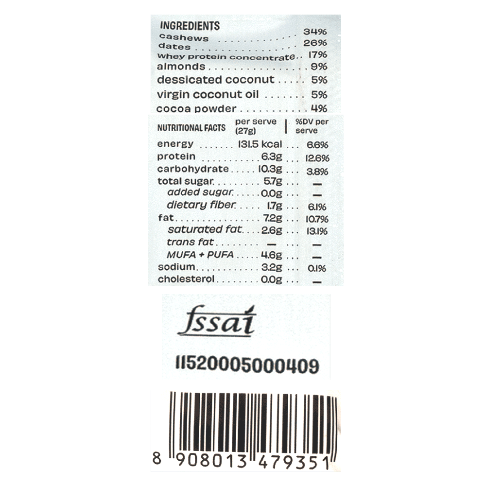 The Whole Truth Mini Protein Bar - Coconut Cocoa No Added Sugar