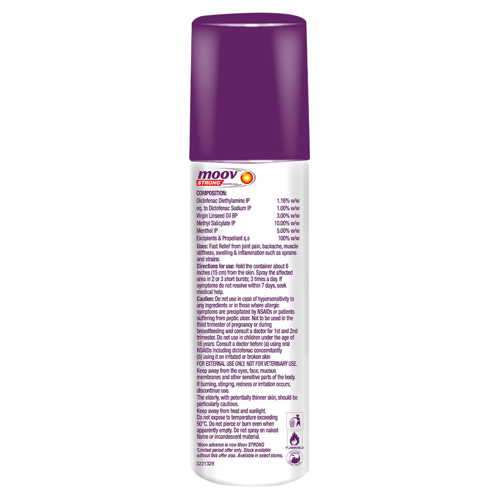 Moov Strong Advanced Spray Diclofenac Formula For Quick Relief