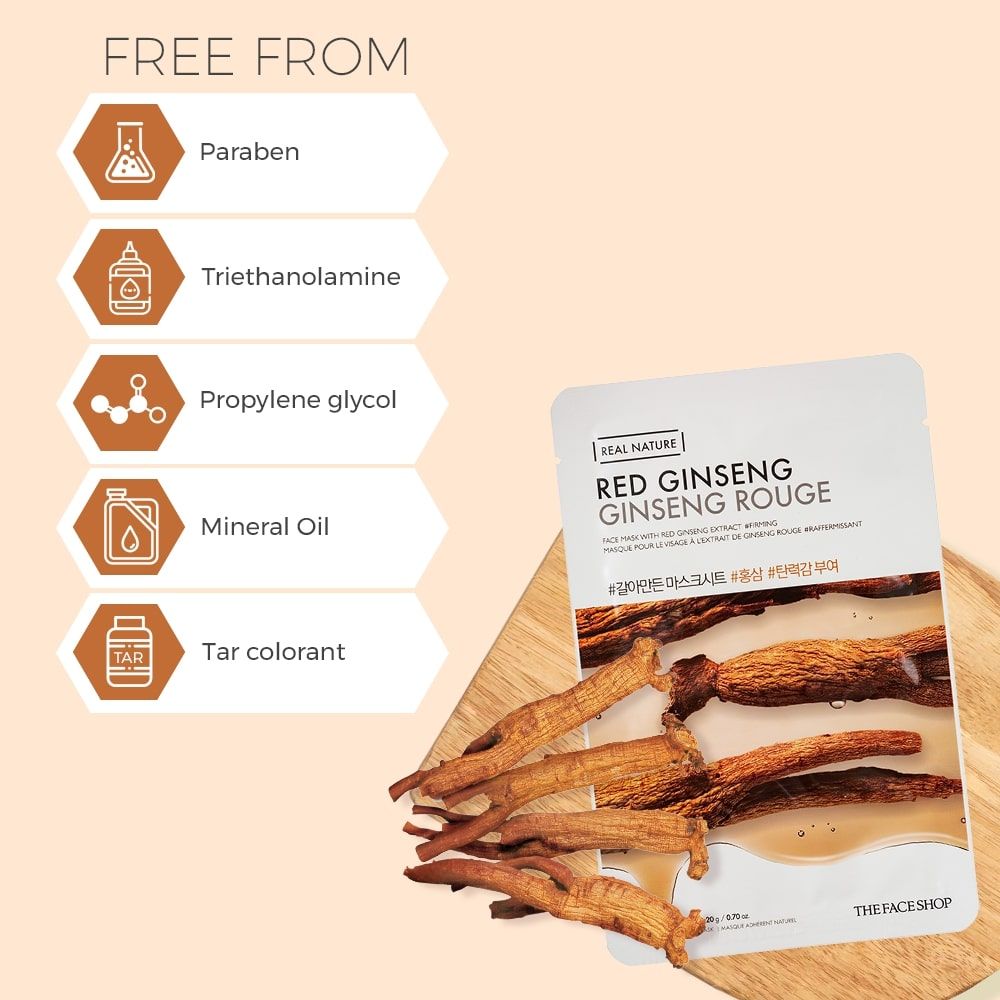 The Face Shop Real Nature Red Ginseng Face Mask