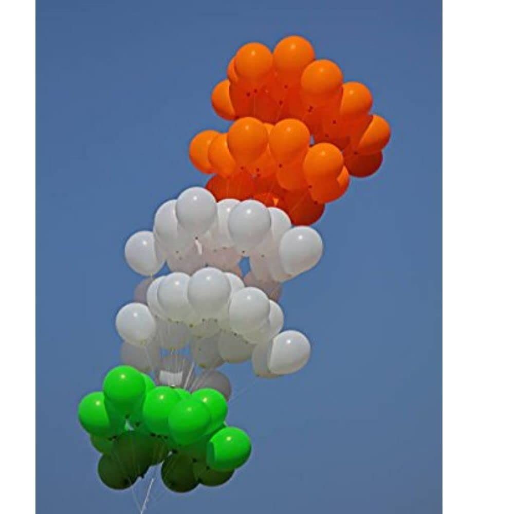 Balloon - Orange White & Green