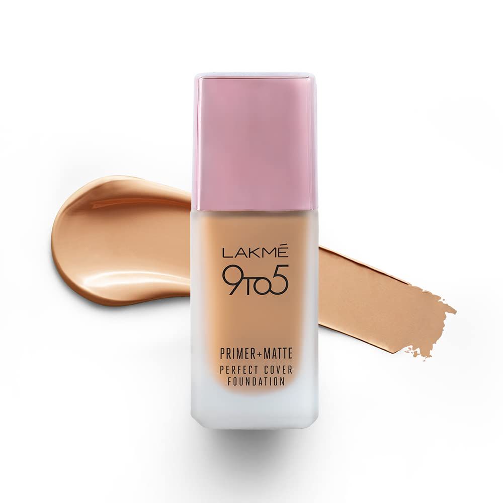 Lakme 9to5 Powerplay Priming Foundation, Built in Primer, SPF 20, Warm Natural