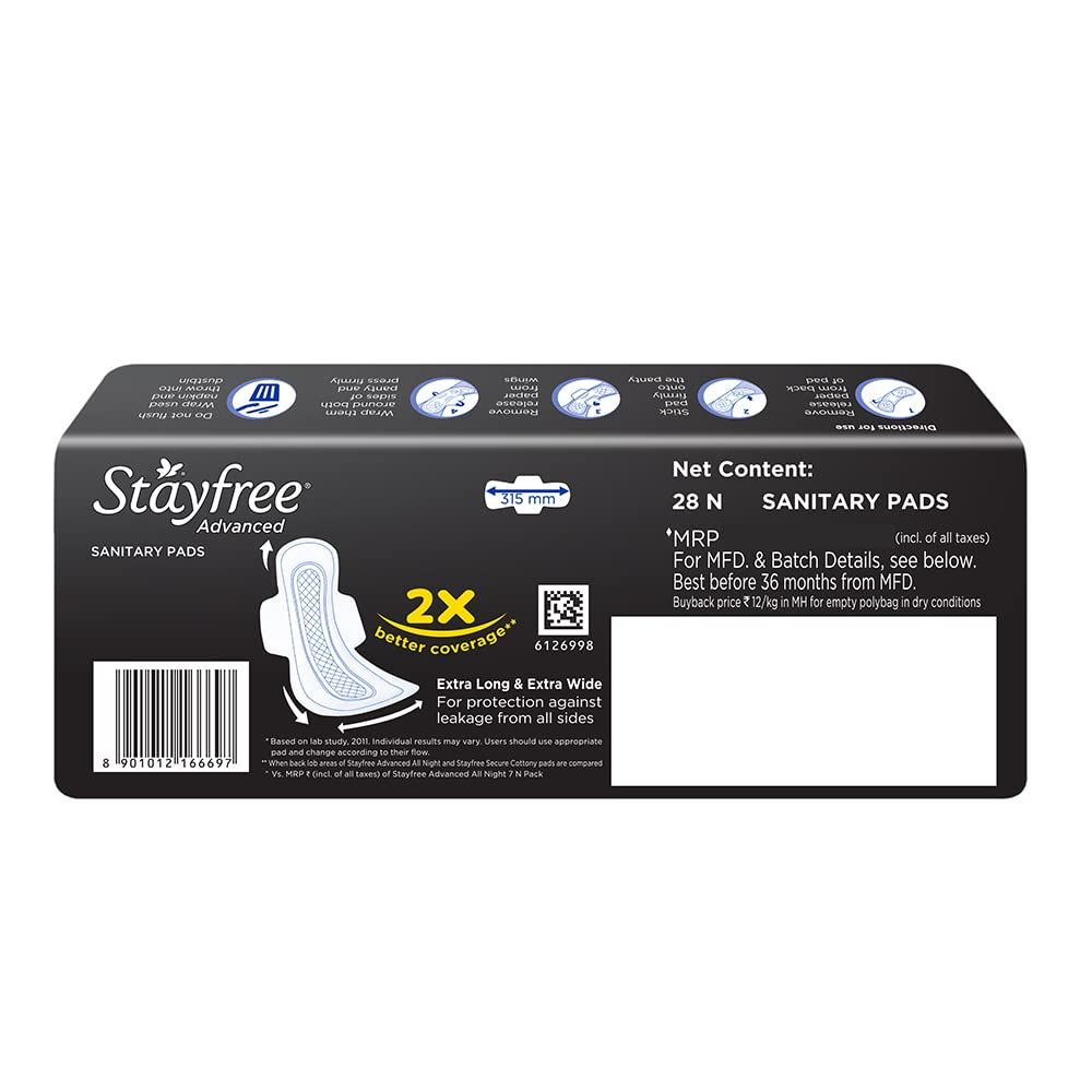 Stayfree Advanced Nights XXL Sanitary Pads
