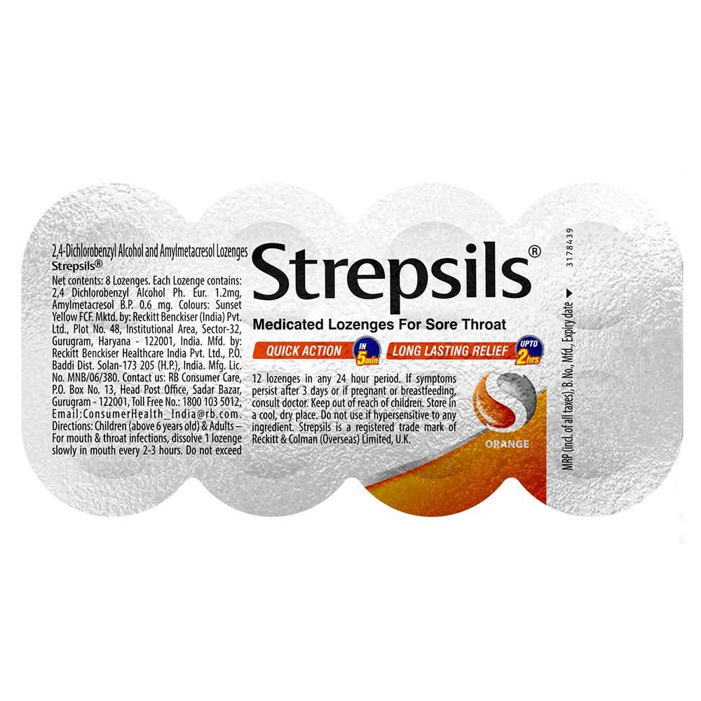 Strepsils Orange Flavour Lozenges