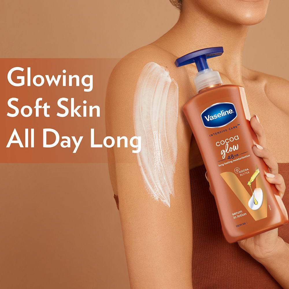 Vaseline Cocoa Glow Serum In Lotion 100% Pure Cocoa & Shea Butter for Glowing & Soft Skin