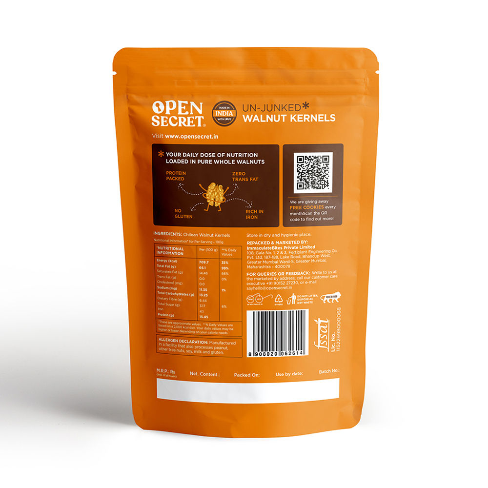 Open Secret Premium Walnut Kernels (Akhrot) 500 g X 2 Combo