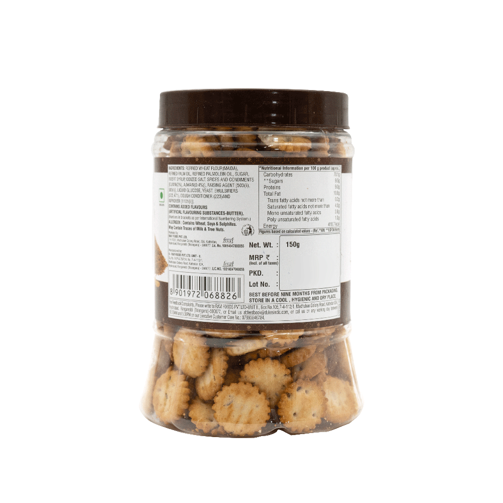 Dukes Nibbles - Jeera Flavoured Crackers | Trans Fat-free