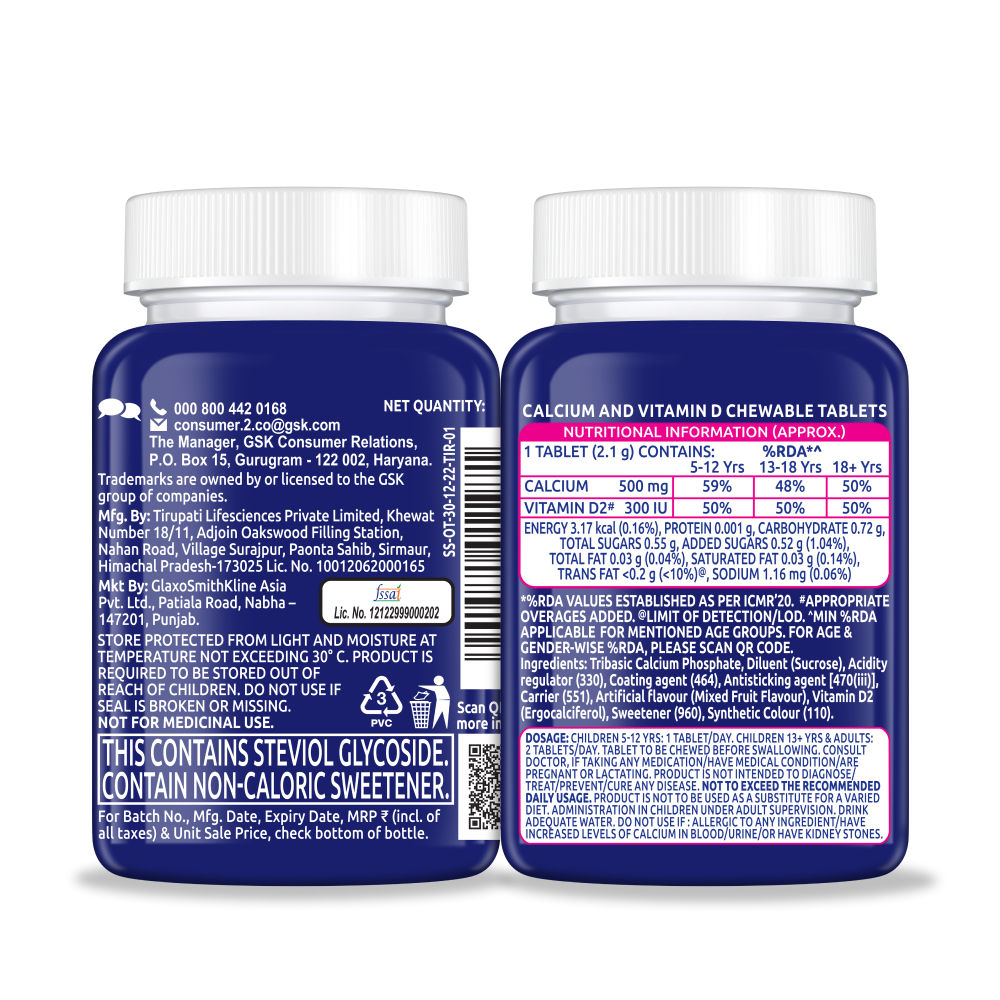 Centrum OstoCalcium Total Vitamin D & Calcium to support Strong Bones Joints & Muscles Veg
