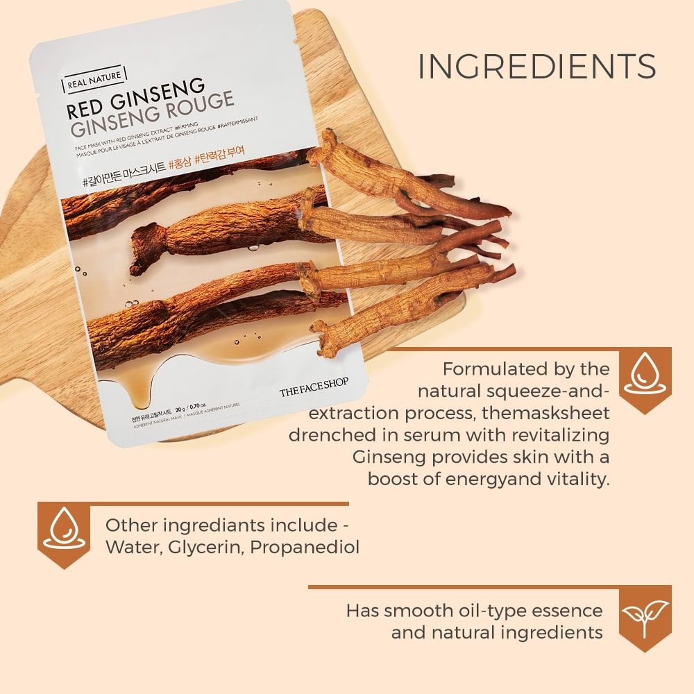 The Face Shop Real Nature Red Ginseng Face Mask