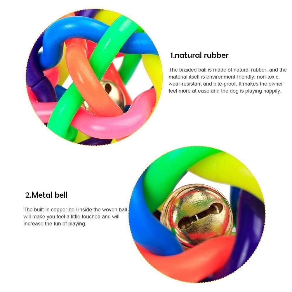Nootie Rubber Multi Color Wire Knot Ball with Bell Inside