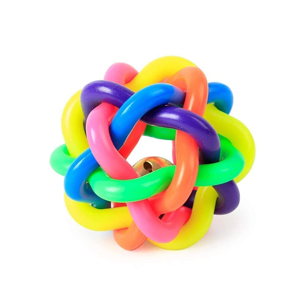 Nootie Rubber Multi Color Wire Knot Ball with Bell Inside