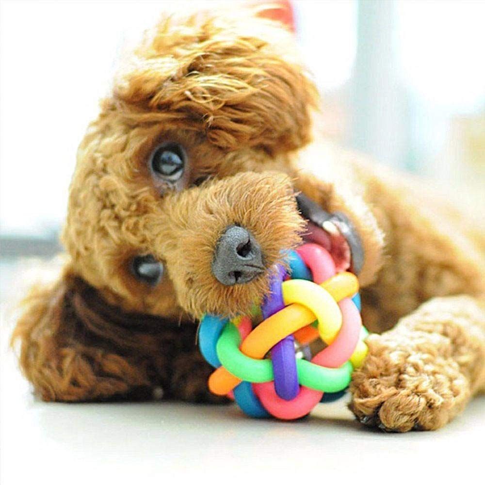 Nootie Rubber Multi Color Wire Knot Ball with Bell Inside