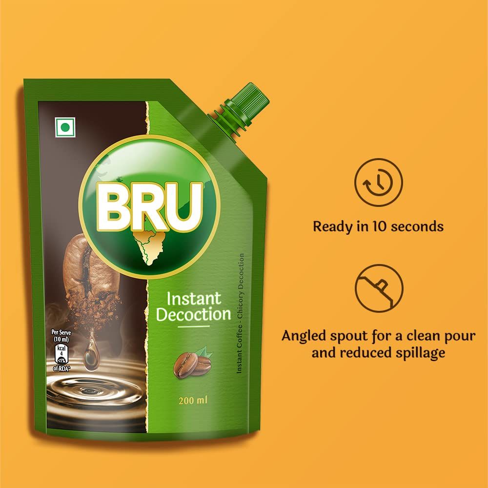 Bru Instant Decoction Ready To Use Decoction Tasty Filter Coffee In Seconds Makes