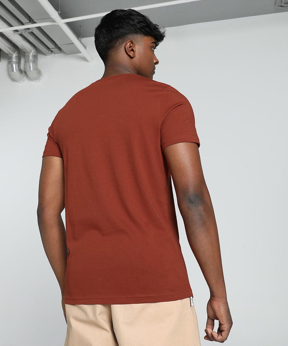 Puma Men's T-Shirt Round Graphic - Red | M