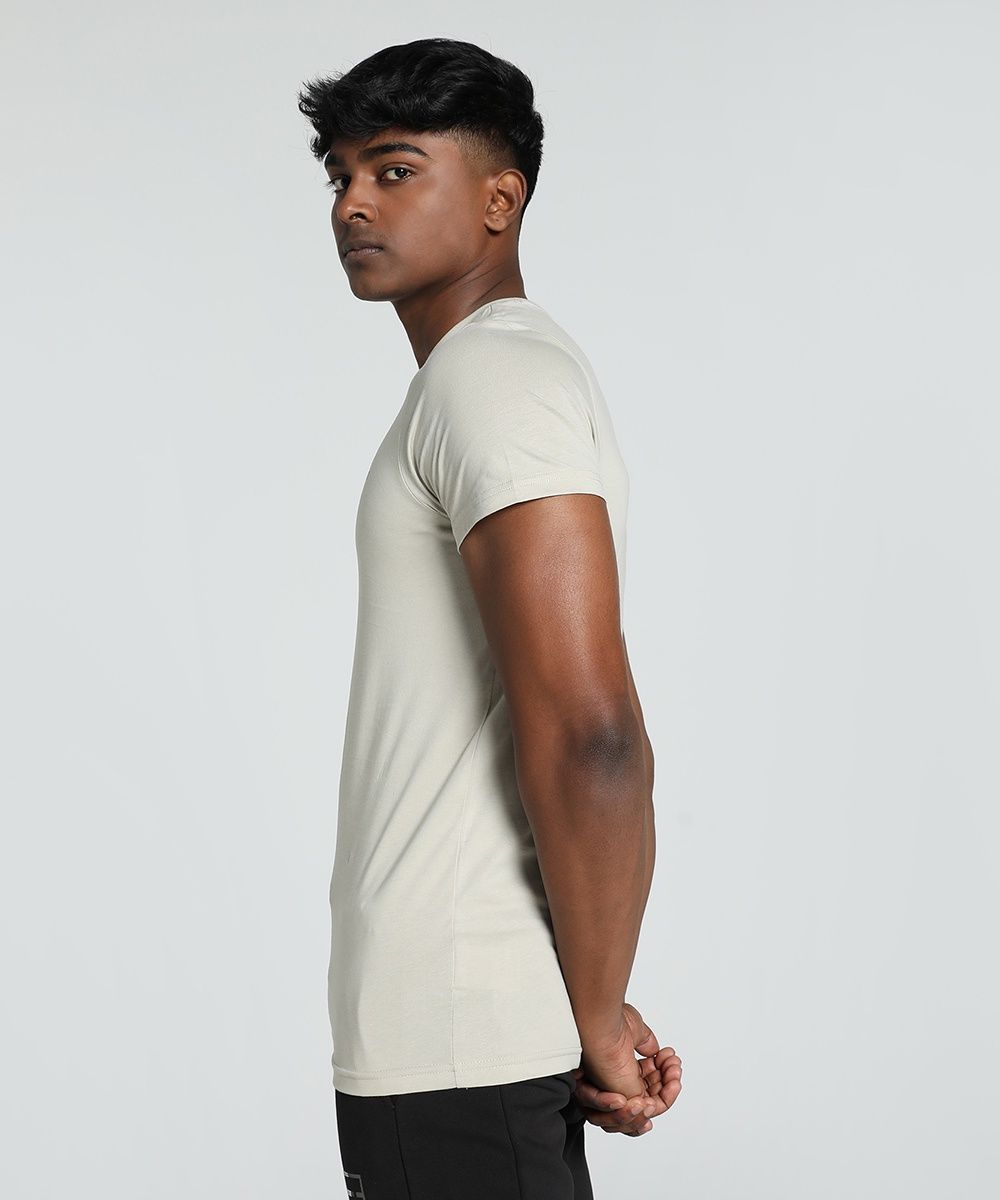Puma Men's T-Shirt Round Graphic - Beige | S