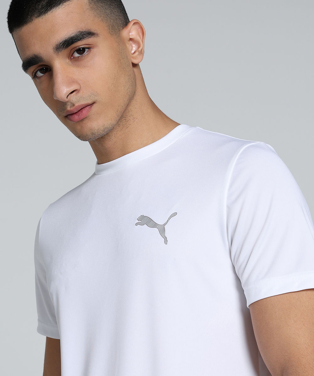 Puma Men's T-Shirt Active Small Logo - White | M