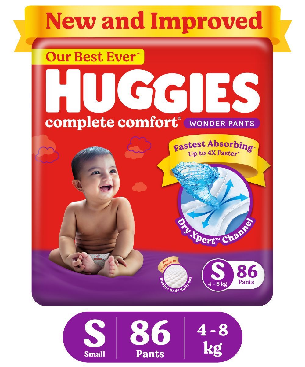 Huggies Complete Comfort Wonder Baby Diapers | Pant Style | NB | 86 pcs
