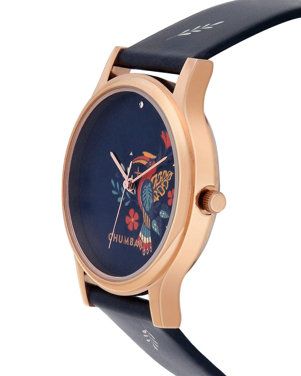 Chumbak Women's Leather Analog Watch | Black