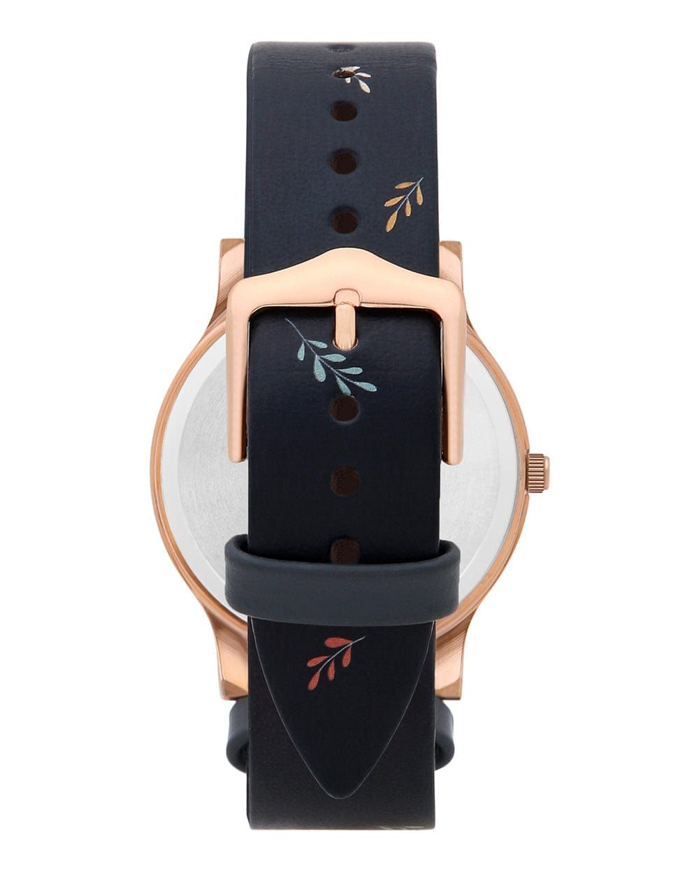 Chumbak Women's Leather Analog Watch | Black