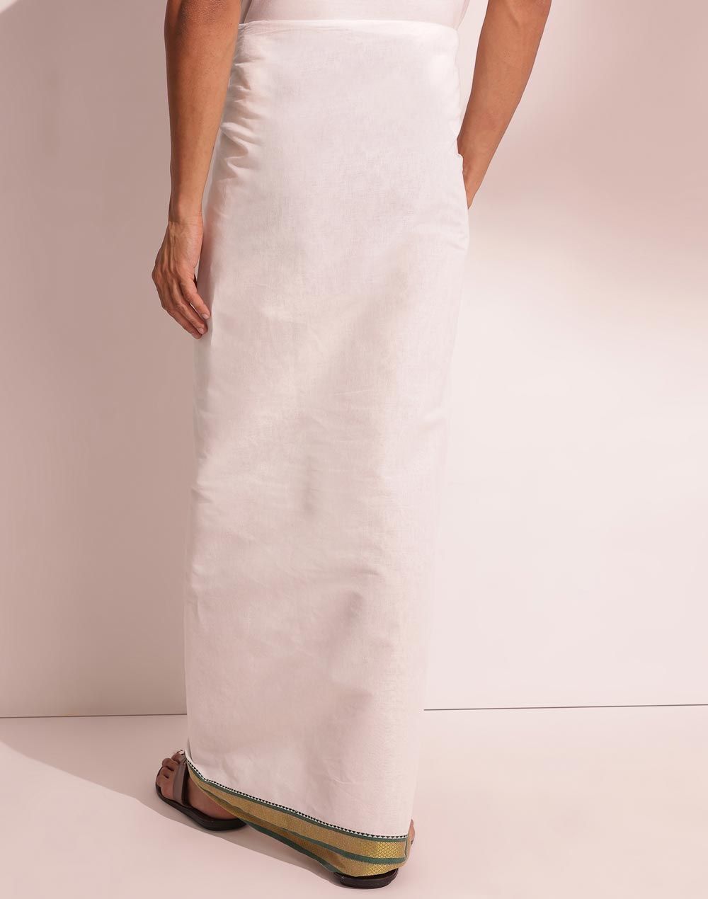 Fabindia Men's Dhoti Woven Blend | Multi -