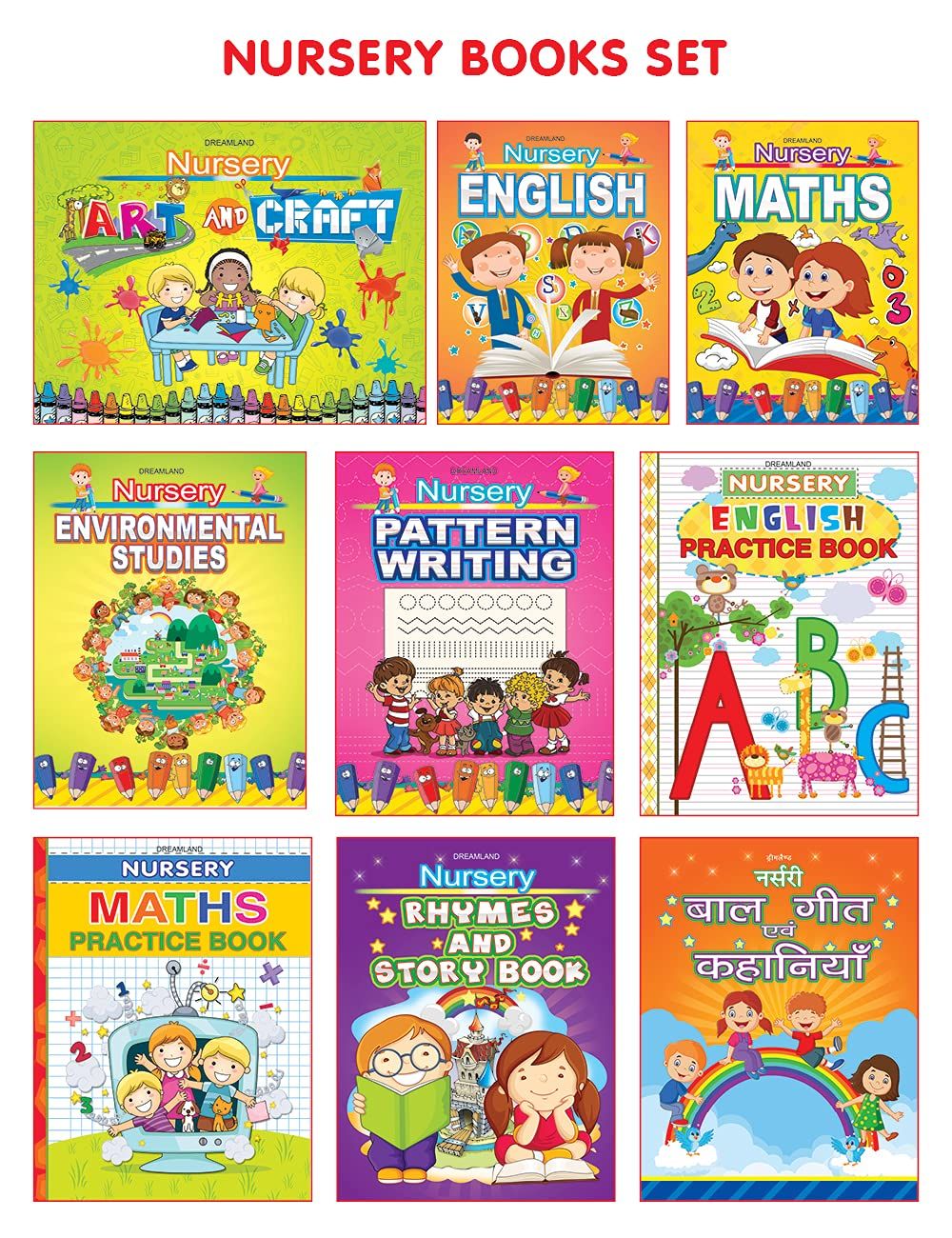 Dreamland My Complete Kit of Nursery Books- A Set of 9 Books| Gift Pack | Books for Children| Gift for kid, 688 Pages