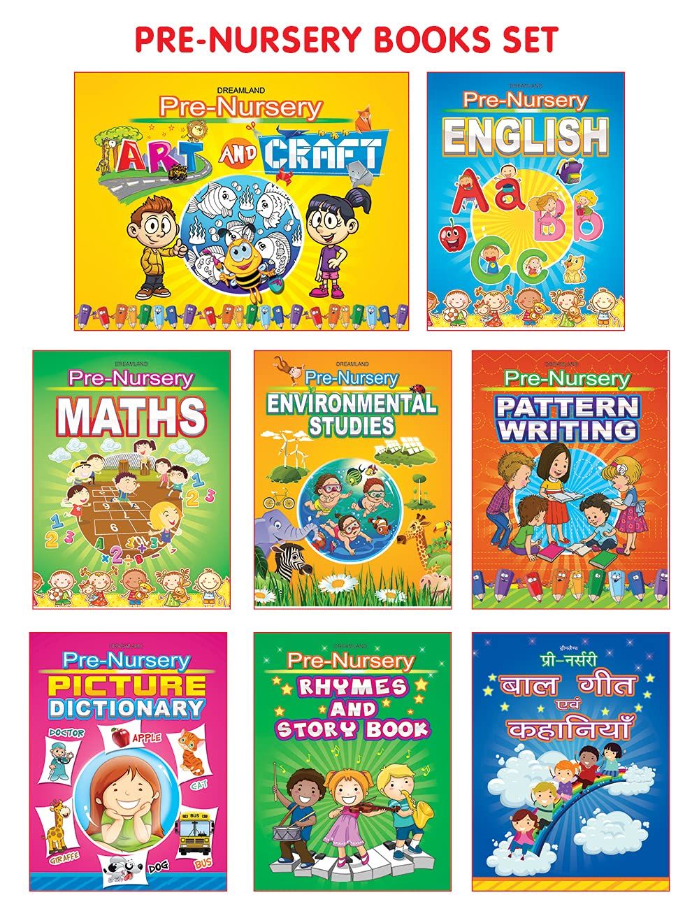 Dreamland My Complete Kit of Pre-Nursery Books- A Set of 8 Books | Gift Pack | Books for Children| Gift for kid, 432 Pages