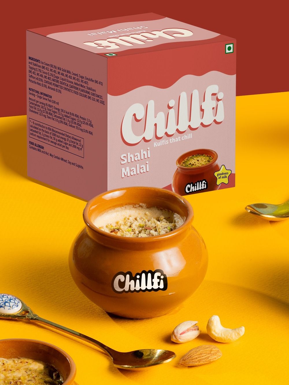 Hocco Shahi Malai Matka Kulfi Ice Cream Cup 100 ml Combo