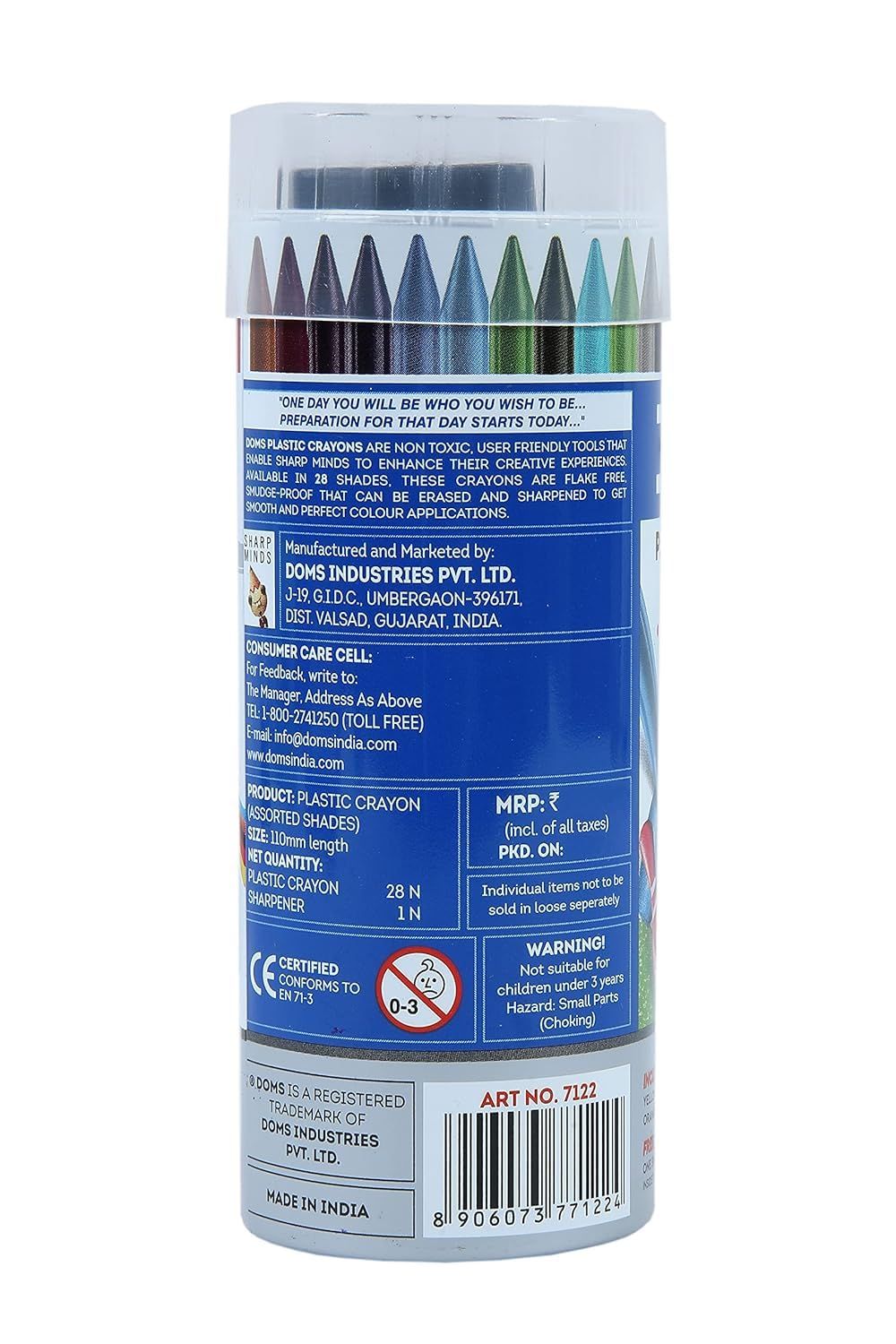 Doms Plastic Crayon Box