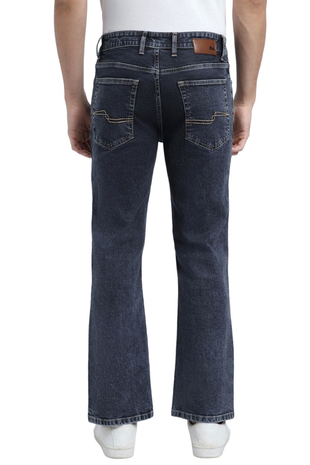 Dennis Lingo Men's Boot Cut Washed Stretchable Jeans | Indigo | 30