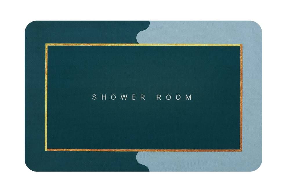 Homeharmony Rubber Floor Protecting Mat, Multi Blue (57x36Cm)