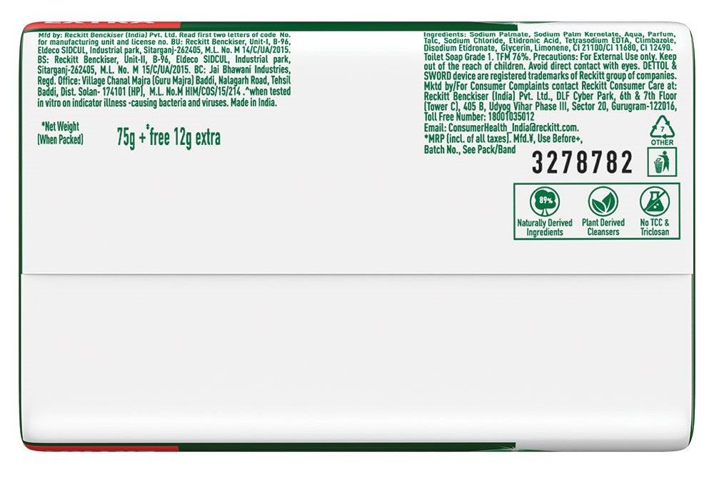 Dettol Original Bath Soap - Bathing Soaps For Germ Protection Pack Of 4