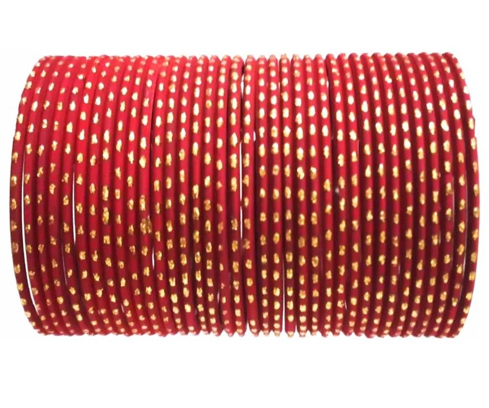 Bangles Red Size 2.6 Inch Metal
