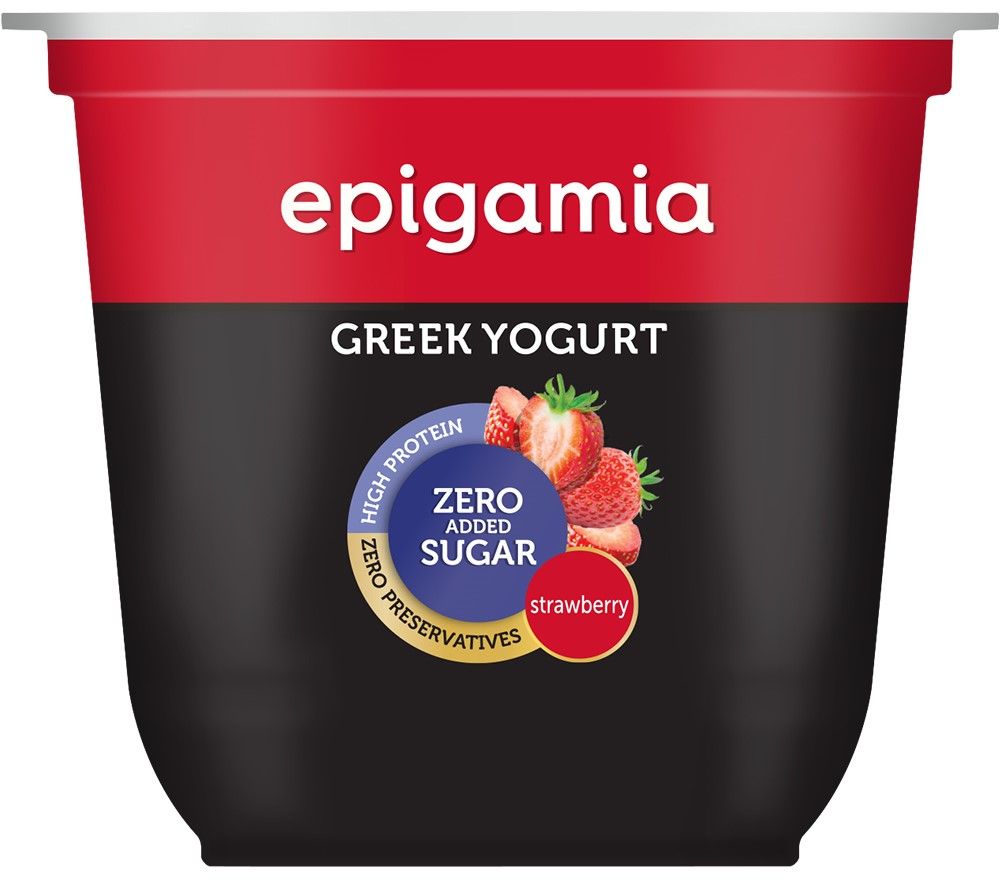 Epigamia No Added Sugar Strawberry Yogurt - 85gm