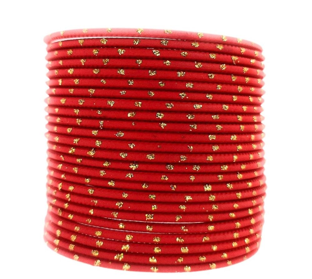 Bangles Red Size 2.6 Inch Metal