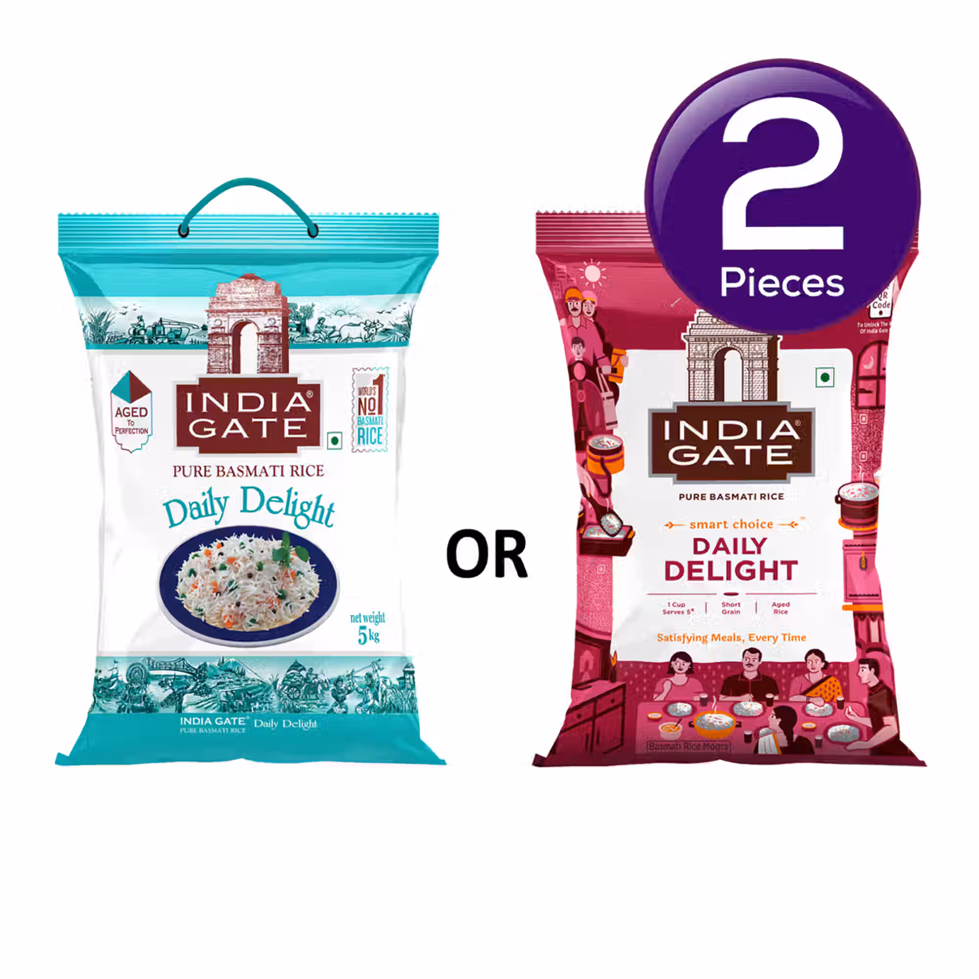 INDIA GATE PURE BASMATI MOGRA RICE DAILY DELIGHT