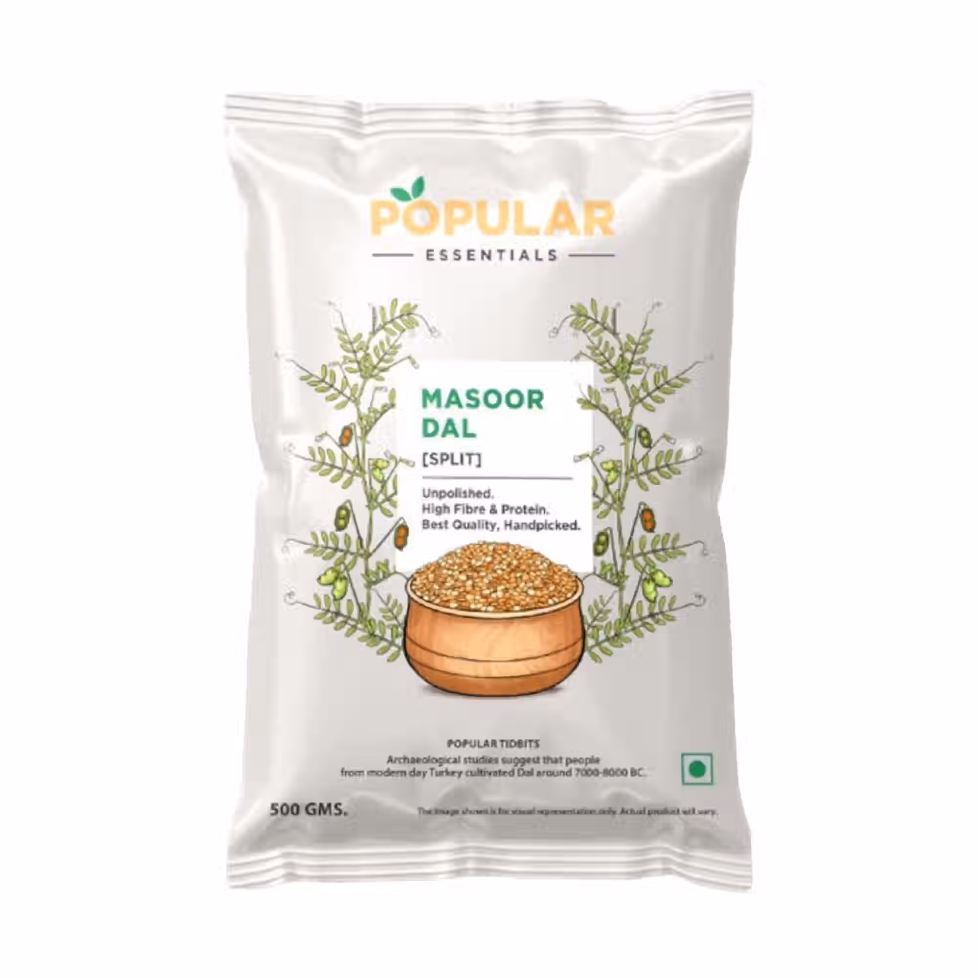 80% off on - Zepto : Popular Essentials Masoor Dal Split | Un-Polished 500 g - Rs. 18