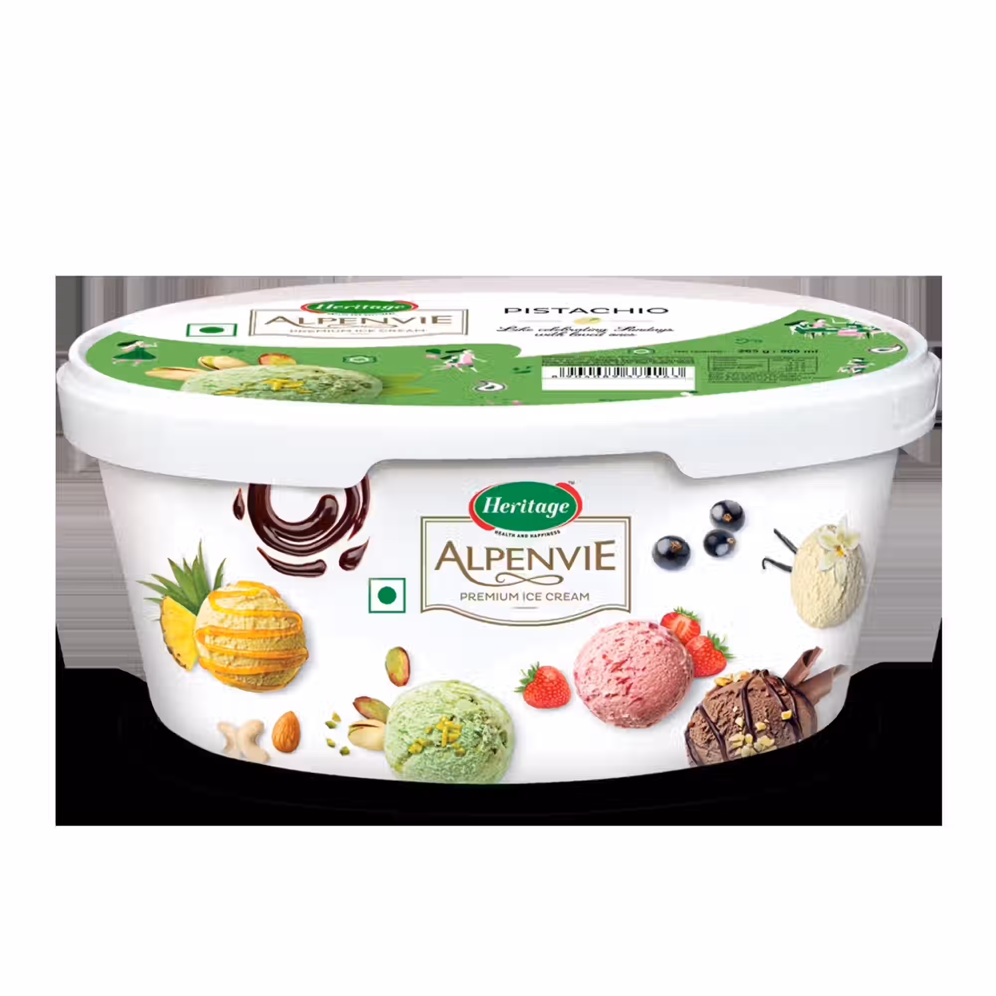 75% off on - Zepto -  Heritage Alpenvie Pistachio Tub | Nutty & Creamy - Rs. 39