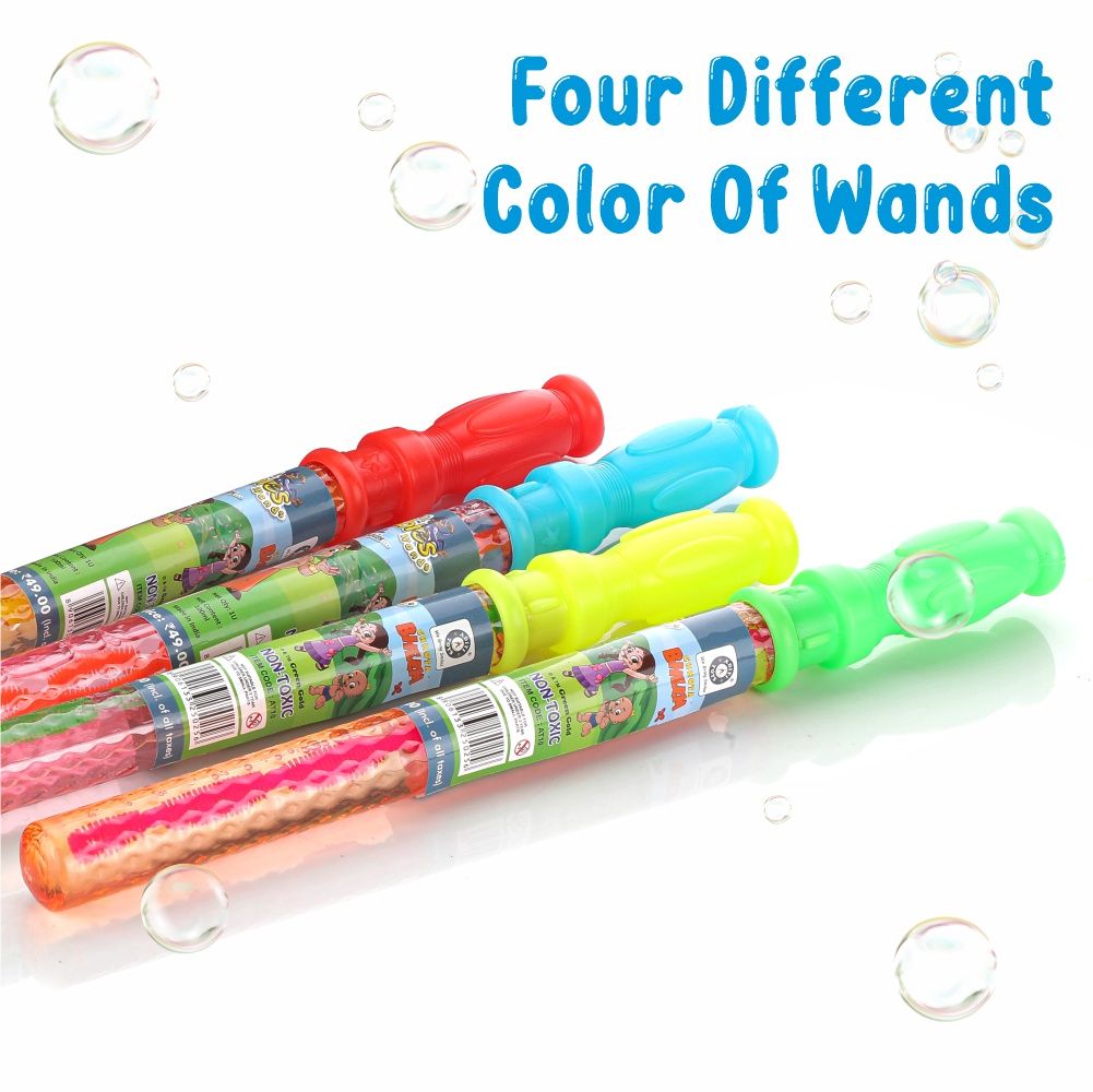 Aditi Toys Colorful Bubble Wands, Pack Of 6 Magical Bubble Wand Toy, Includes Bubble Solution