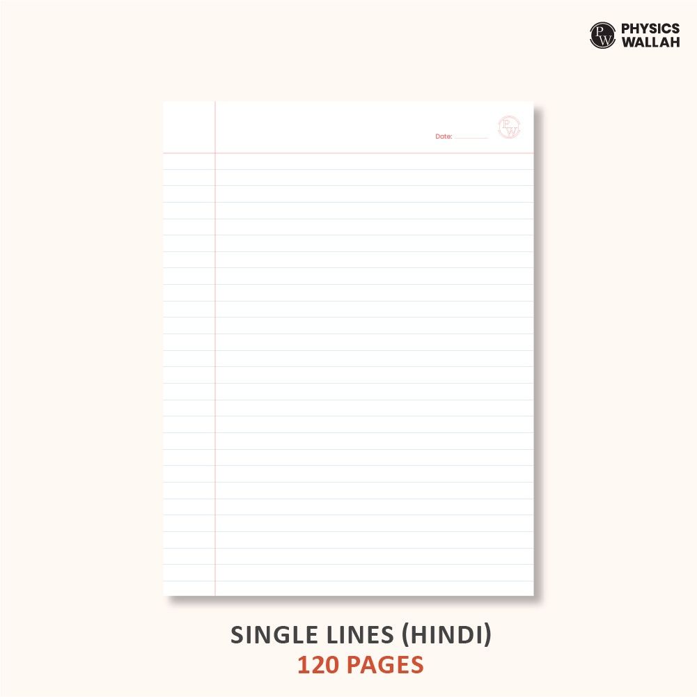 Physics Wallah Doodle Notebook | 120 Pages | Single Line (Hindi) set of 6