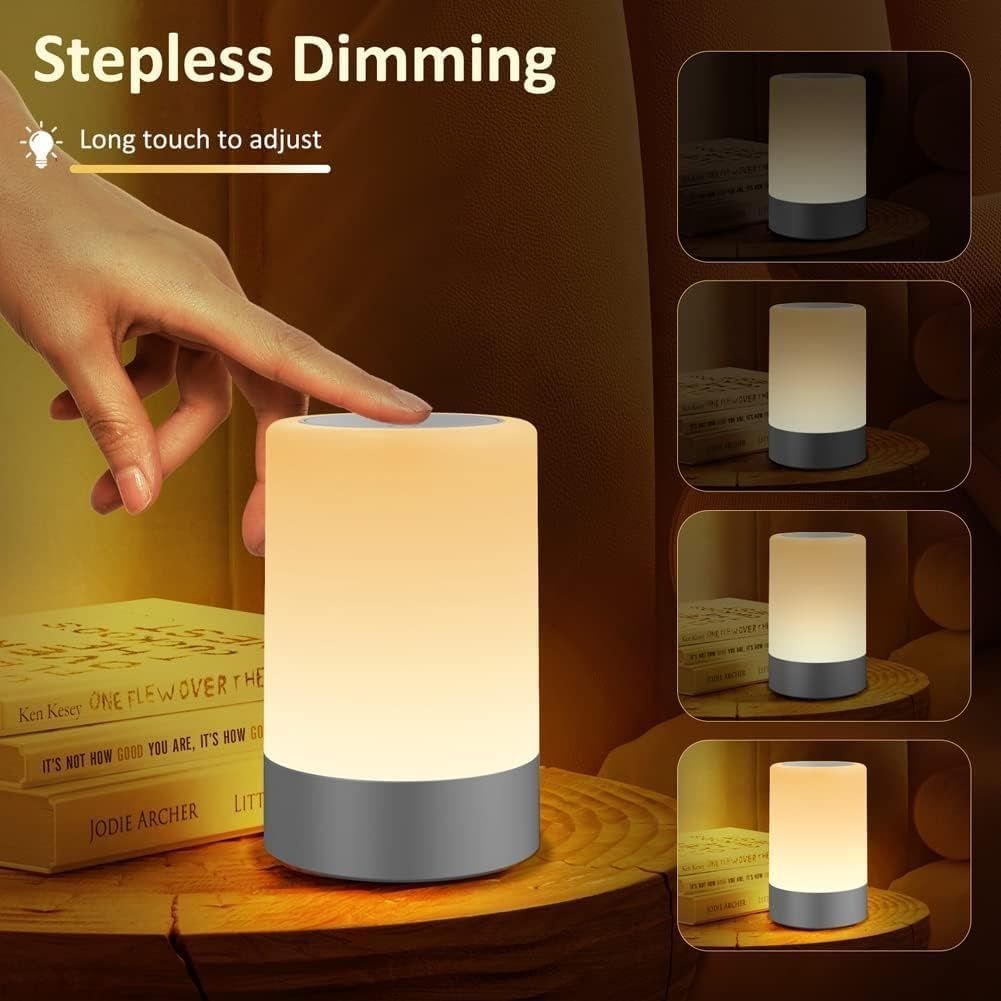 Quace Touch Control | Rechargeable | and Portable Led Night Lamp With Speakers