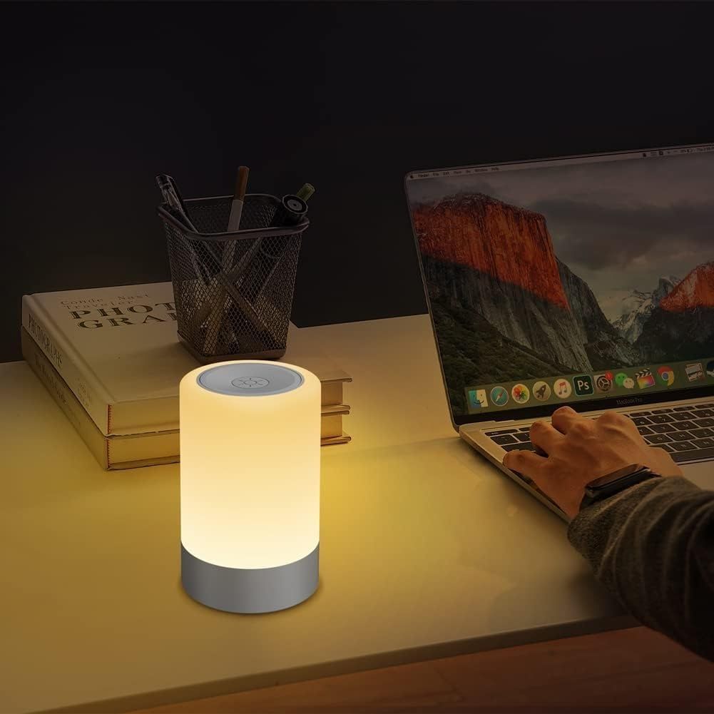 Quace Touch Control | Rechargeable | and Portable Led Night Lamp With Speakers