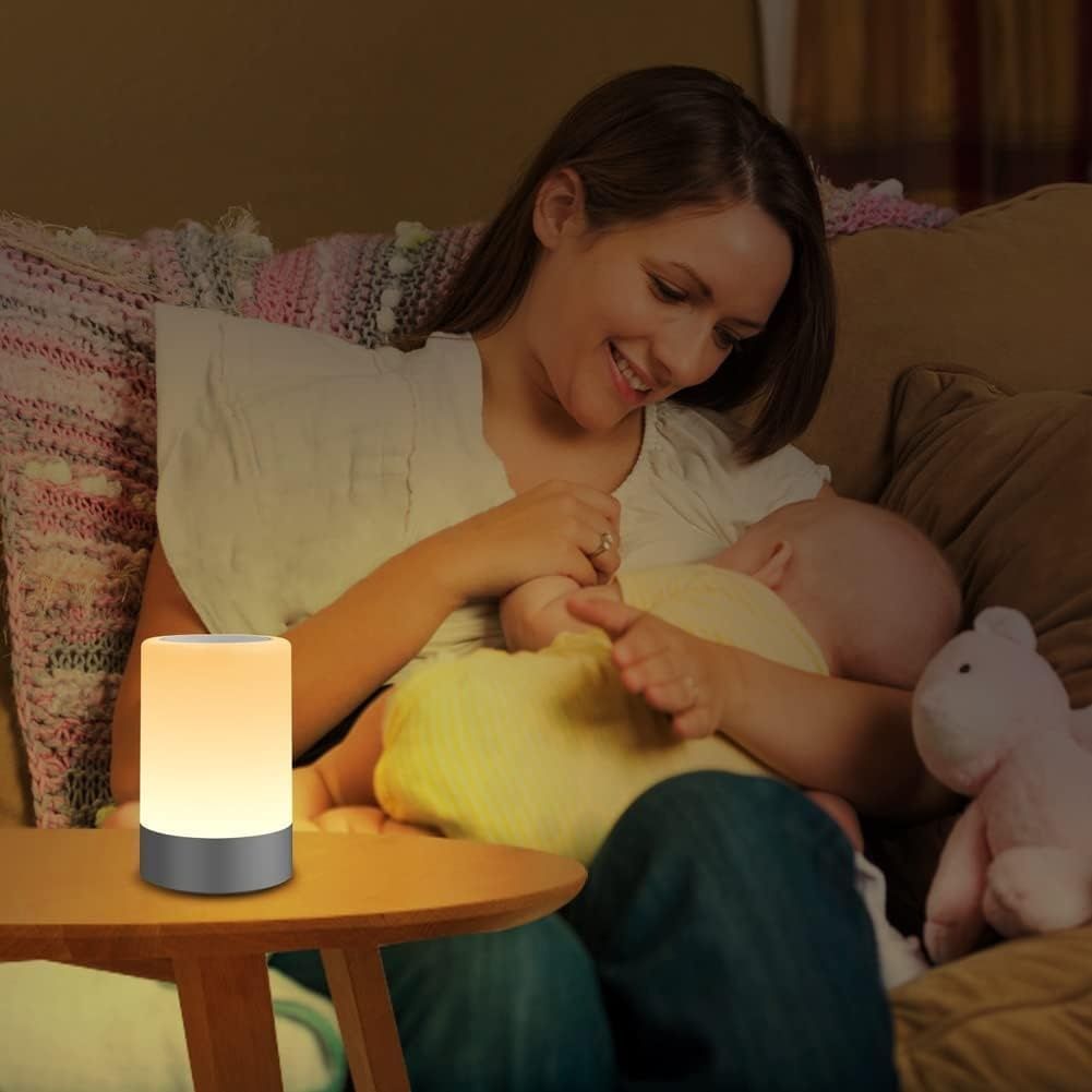 Quace Touch Control | Rechargeable | and Portable Led Night Lamp With Speakers